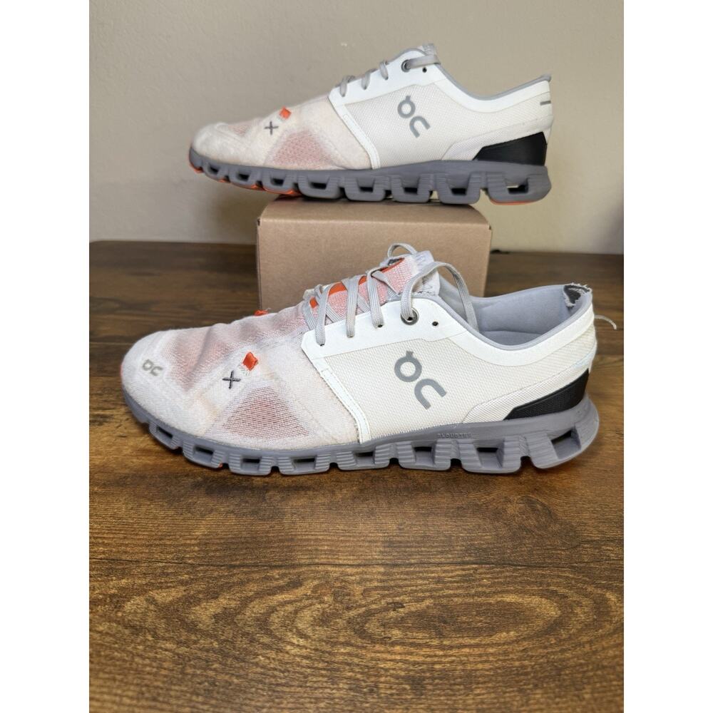 On Cloud X3 Ivory Alloy Mens Size 10 Sneakers Lace Up Running Shoes